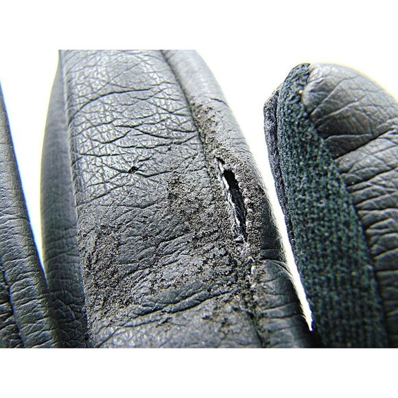 Vintage Womens Black Fashion Faux Fur Partially Lined Stretch Gloves Size B - Picture 11 of 12